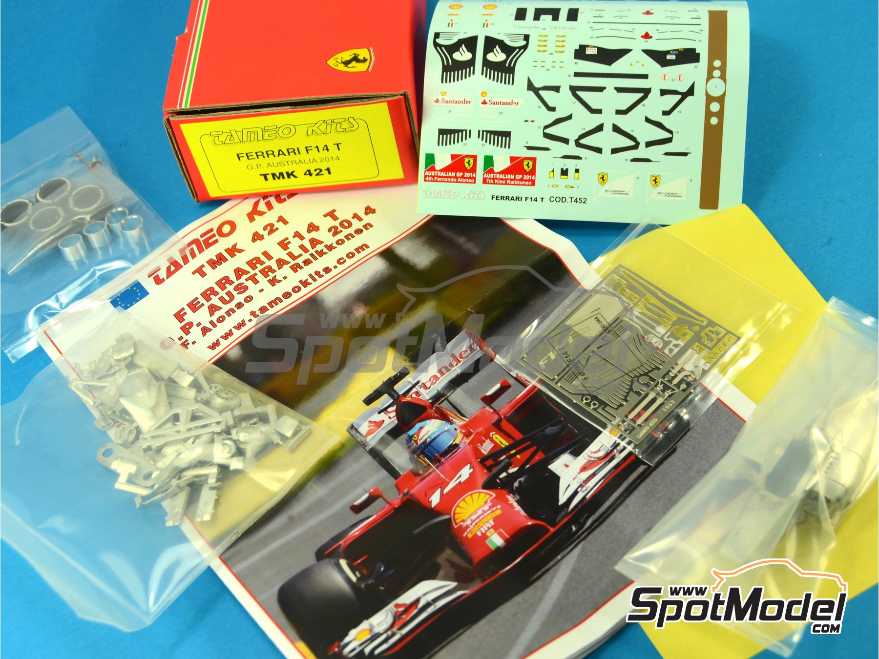 Tameo Kits TMK421: Car scale model kit 1/43 scale - Ferrari F14 T